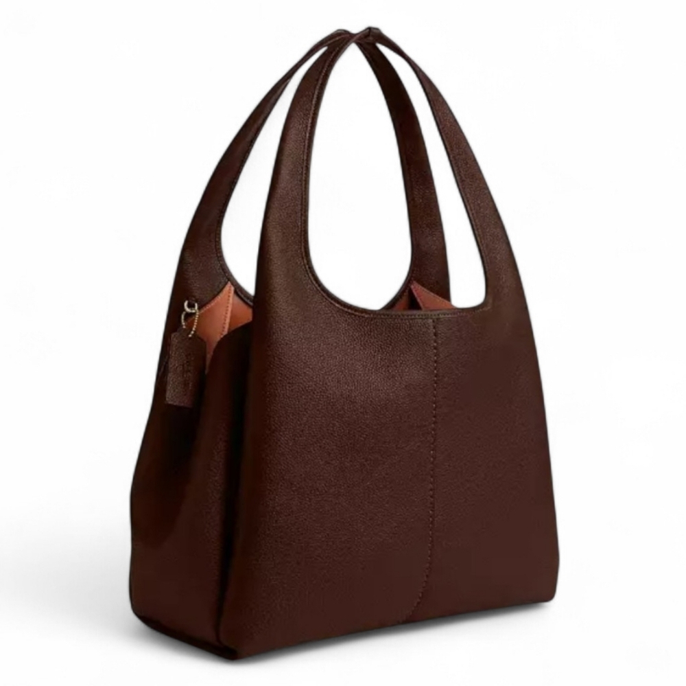 Coach Lana Large Brown Leather Hobo Bag with Gold Accent - Picture 5 of 15